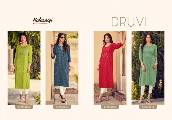 Kalaroop Druvi Fancy Designer Kurti Collection